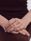OLIO E ACETO Tanabata Special Series Sterling Silver Orange Moonlight Satellite Ring OLIO-OA13F18-YFC Silver/Pink Orange